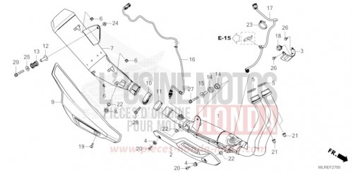 EXHAUST MUFFLER CB500FAR de 2024